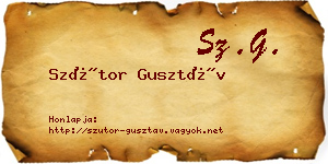Szútor Gusztáv névjegykártya