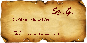 Szútor Gusztáv névjegykártya